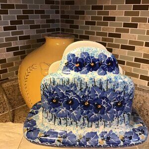 New Polish Pottery Unikat #3639 Napkin Holder M. Starzyk